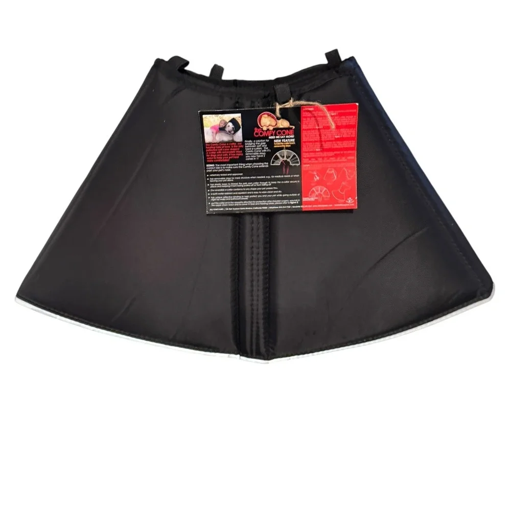 All Four Paws The Comfy Cone Soft E-Collar for Dogs and Cats Black XL